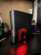 RGH3 Xbox 360 Slim Corona modded console with red LEDs